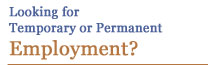 Looking for Temporary or Permanent Employment?